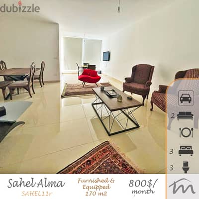 Sahel Alma | Fully Furnished 170m² Apartment | Decorated & Equipped