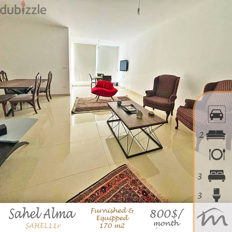 Sahel Alma | Fully Furnished 170m² Apartment | Decorated & Equipped 0