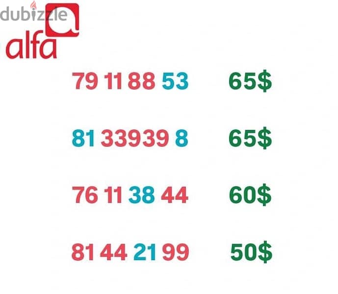 Alfa Prepaid we deliber all leb 0