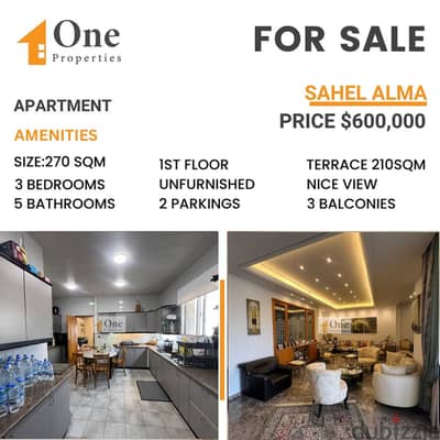 APARTMENT FOR SALE IN SAHEL ALMA