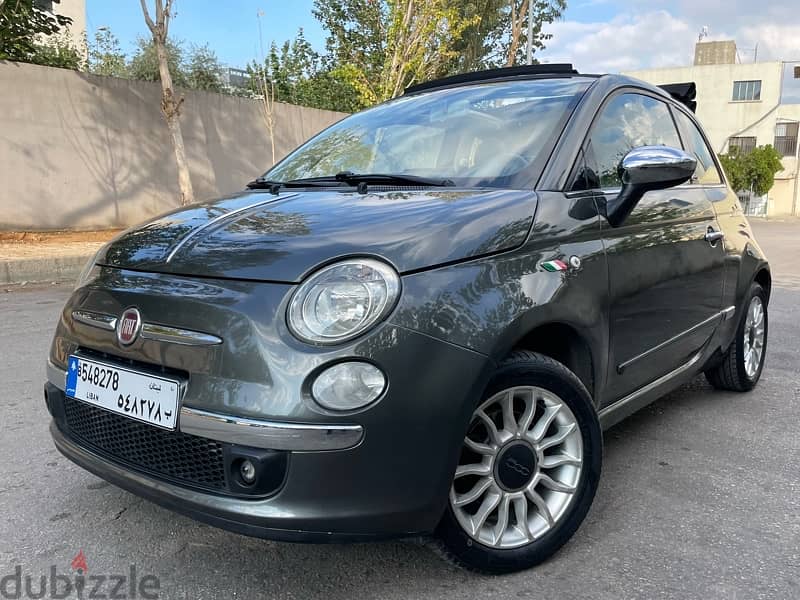 FIAT 500 CONVERTIBLE-2013-COMPANY SOURCE-86,000KM-SUPER CLEAN 0