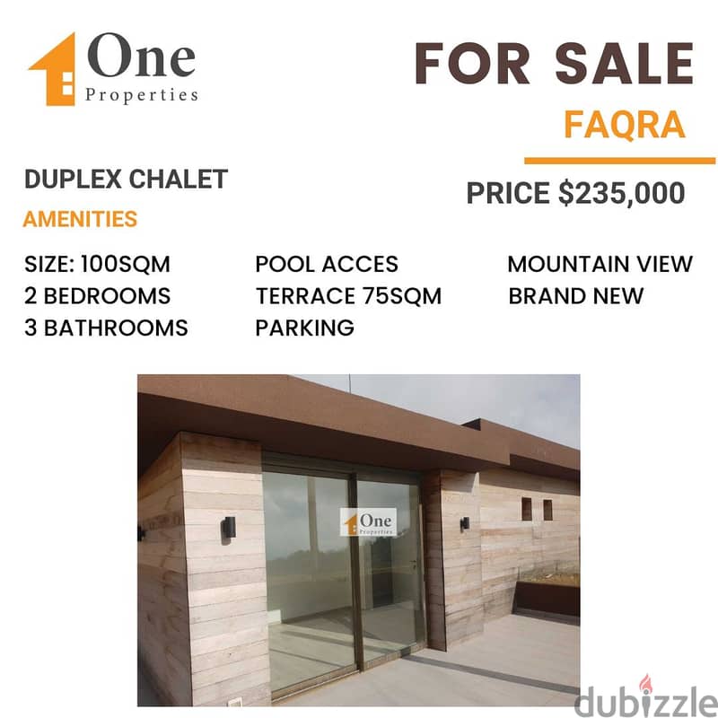 DUPLEX CHALET FOR SALE IN FAQRA 0