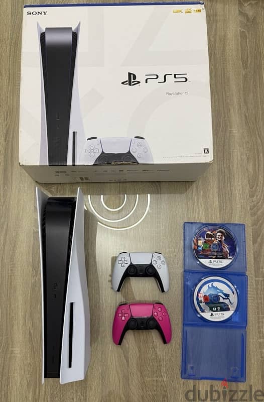 Ps5 + 2 controller + 2 Games (used like new ) 0