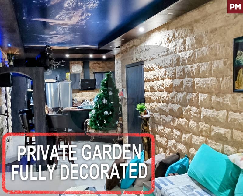 private garden-fully decorated -bsaba baabda/بسابا بعبدا  REF#PM115537 0