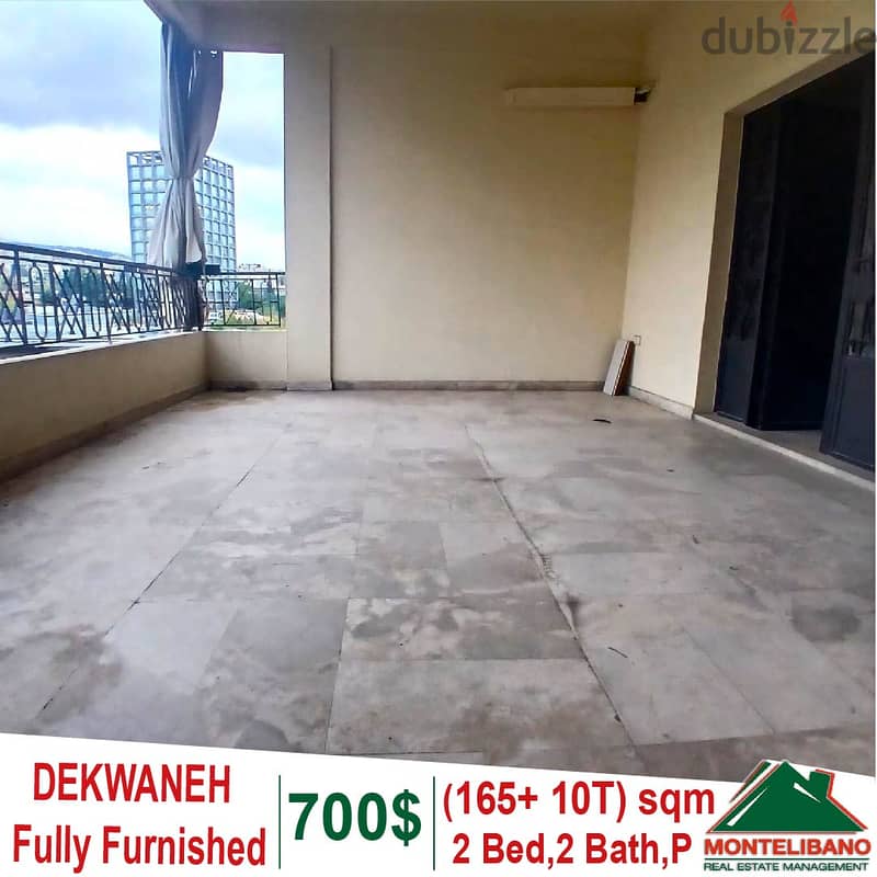 Fully Furnished 165 sqm Apartment for rent in Dekwaneh with Terrace. 0