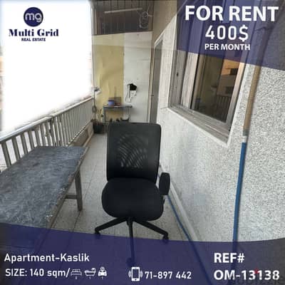 OM-13138 / Apartment for Rent in Kaslik , شقة للايجار في الكسليك