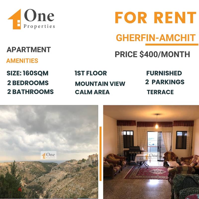 APARTMENT FOR RENT IN GHERFIN-AMCHIT 0