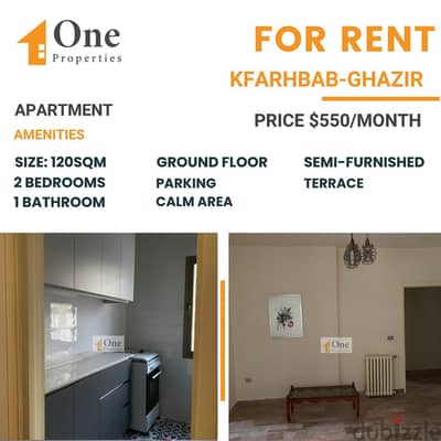 APARTMENT FOR RENT IN KFARHBAB