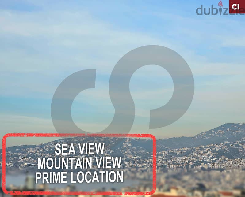 Sea & Mountain view- Prime location-zouk mikael/ذوق مكايل REF#CI115560 0