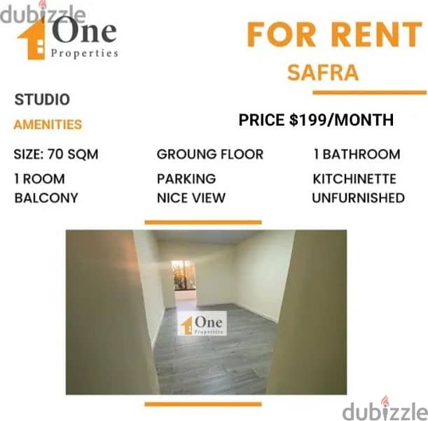 STUDIO FOR RENT IN SAFRA 0