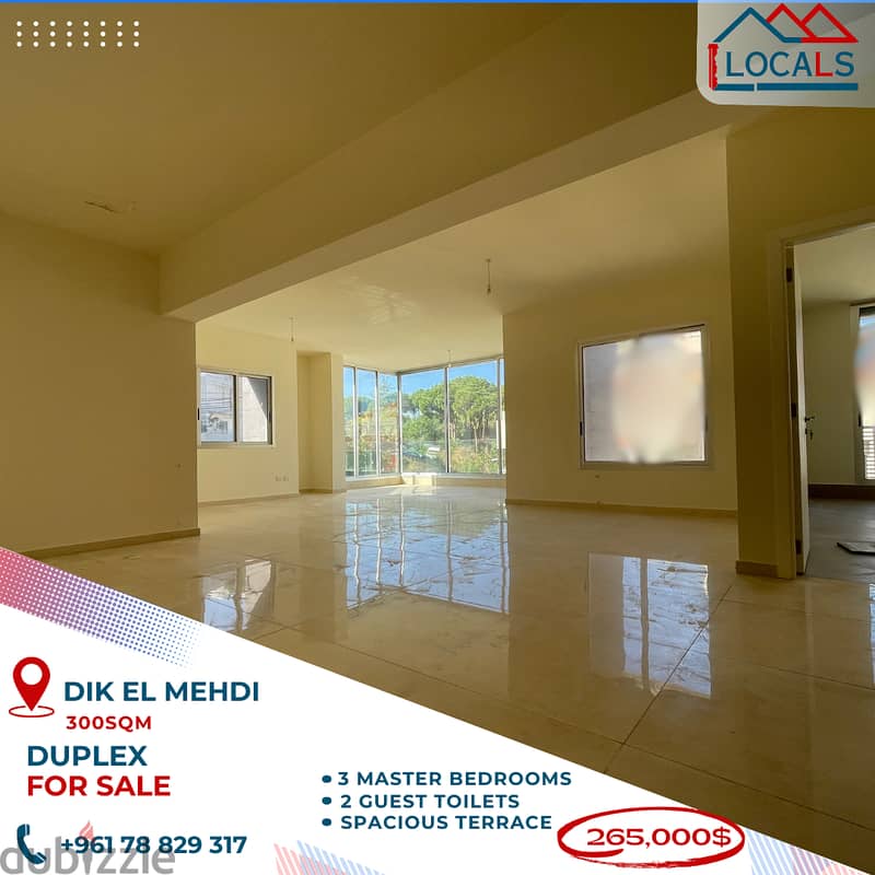 300 SQM Duplex For Sale in Dik El Mehdi 0