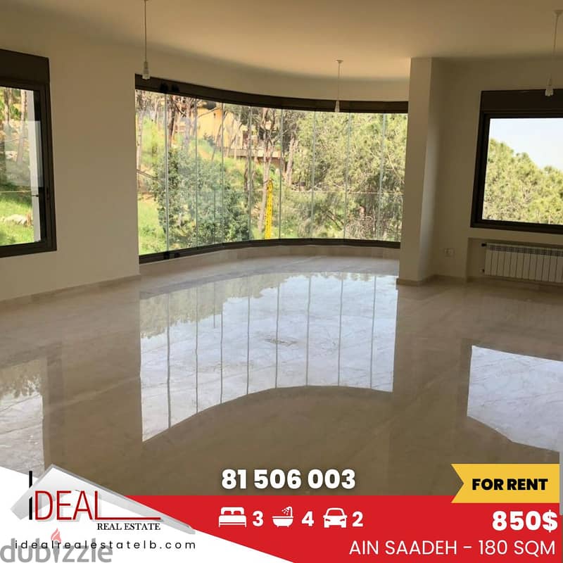 180 sqm Apartment for rent in Ain Saadeh REF#EJ732 0