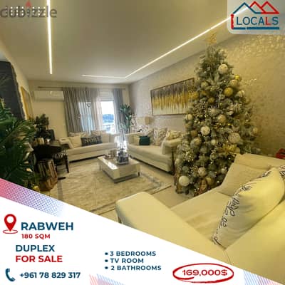 180 SQM Duplex For Sale in Rabweh