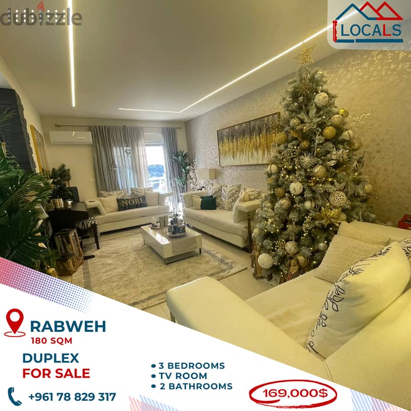 180 SQM Duplex For Sale in Rabweh 0