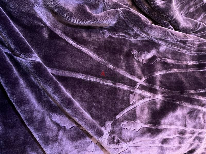 Cannon Purple Embossed Blanket 1