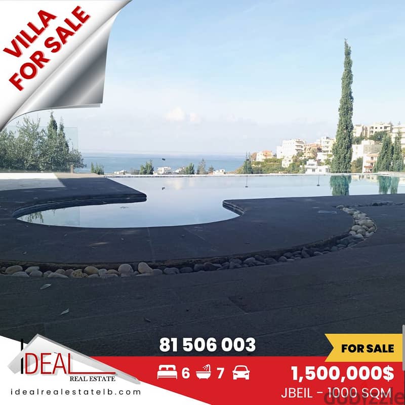 1000 sqm villa for sale in Jbeil REF#JH17410 0