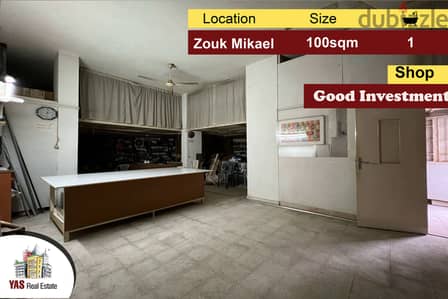 Zouk Mikael 100m2 | Shop |Perfect Investment | Well Maintained |EH/NJ