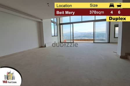 Beit Mery 370m2 | Duplex | New | Calm Street | Mountain View | AA |