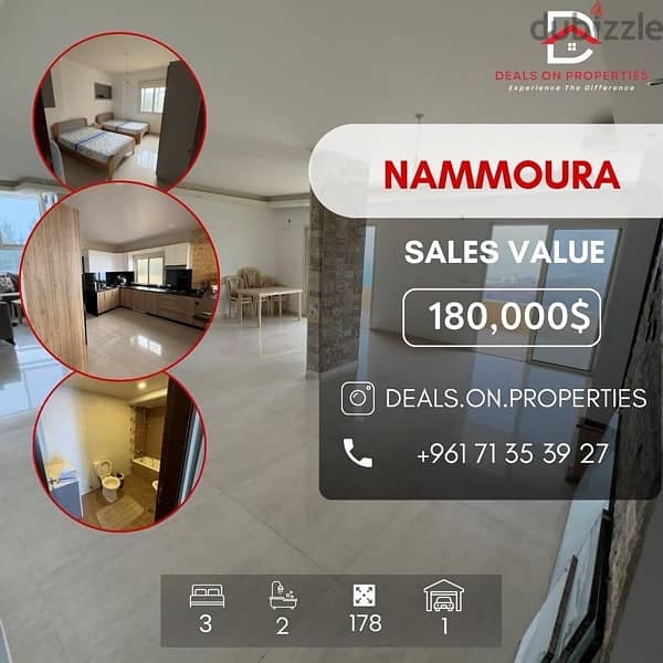 Apartment for sale in Nammoura شقة للبيع في النمورة 0