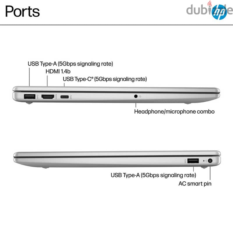 HP 15 laptop, i5-1235U, 8GB DDR4 RAM, 512 SSD NVMe, 15.6 inches HD Tou 3