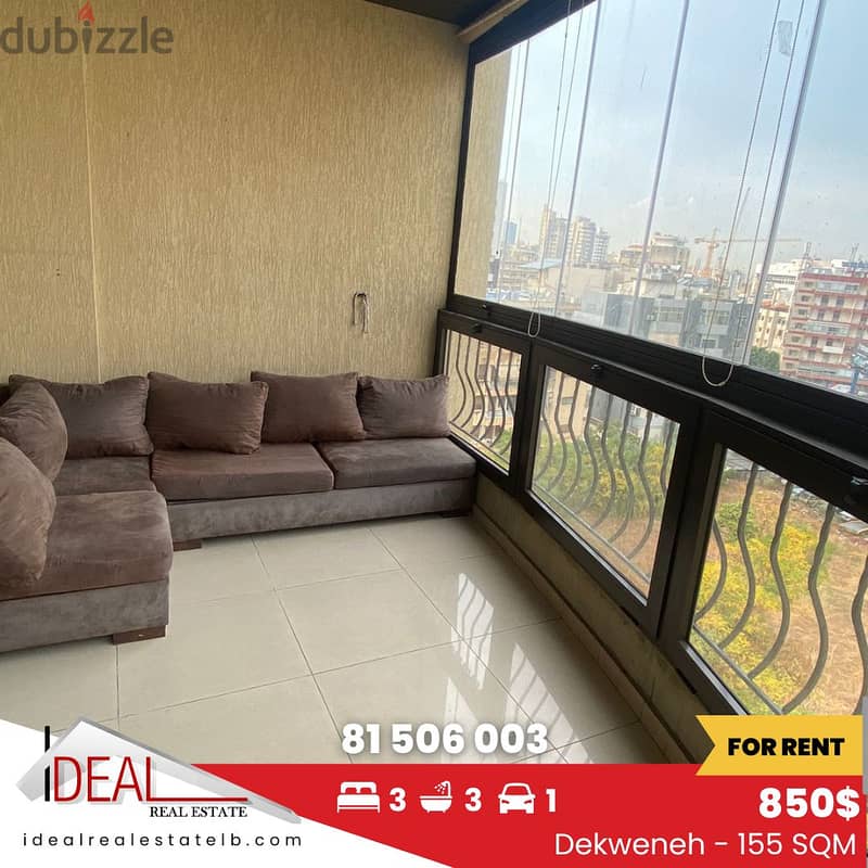 155 sqm Apartment for rent in Dekweneh REF#EJ734 0