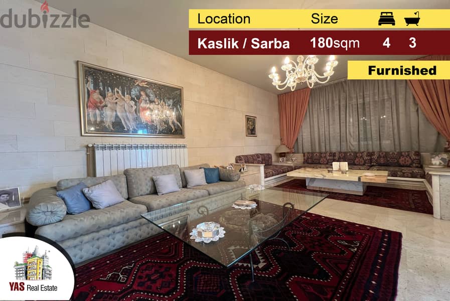 Kaslik / Sarba 180m2 | Luxury | Furnished | Panoramic View | 0