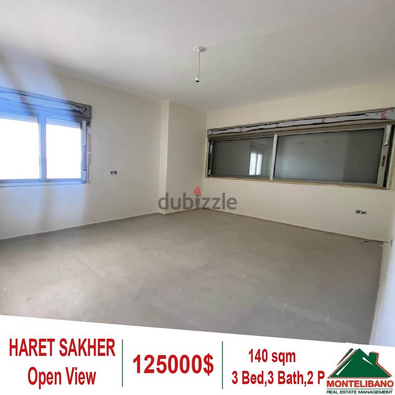 Open View Apartment for sale located in Haret Sakher 0