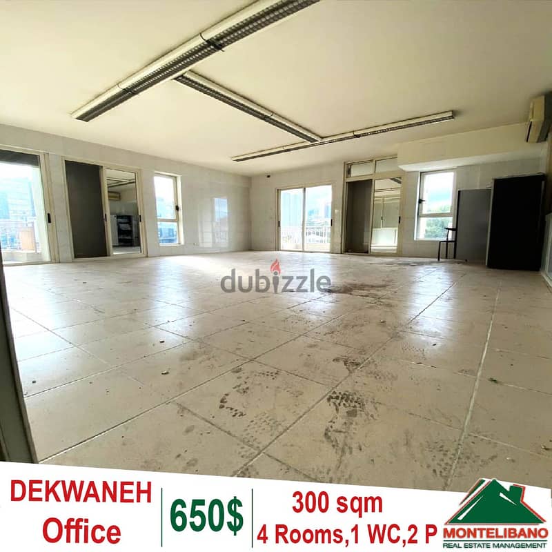 300 Sqm Office For Rent in Dekwaneh - Mkalles !! 0