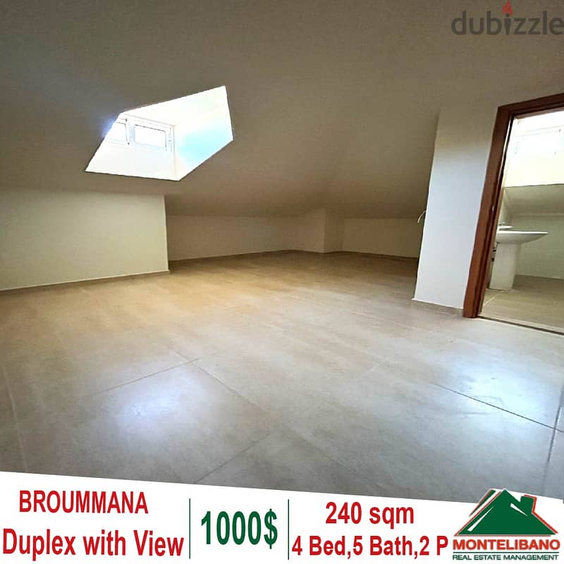 240 Sqm Duplex for Rent in Broummana With Open Mountains View 0