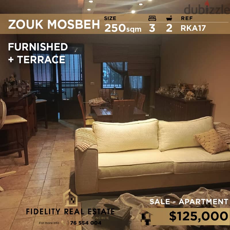 Apartment for sale in Zuk mosbeh furnished RKA17 0