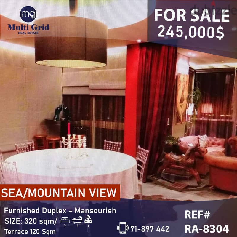 RA-8304 / Duplex for Sale in Mansourieh , دوبلكس للبيع في المنصورية 0