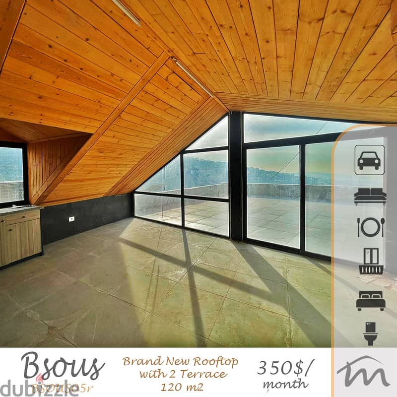 Bsous | Charming 120m² Rooftop | Sea & Mountain View | 2 Terraces 0