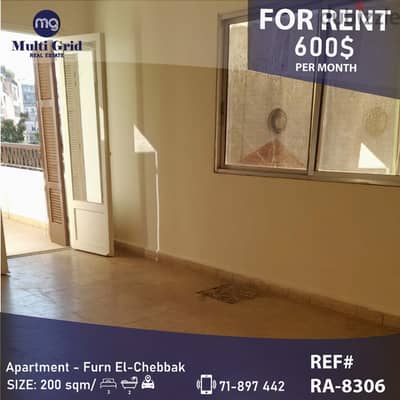 RA-8306 / Apartment for Rent in Furn El-Chebbak ,