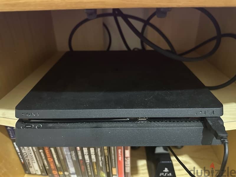 PS4 slim with controllers + game for SALE 2