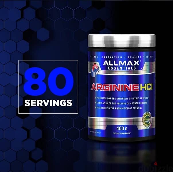 all max arginine HCL 400g 80 serving 0