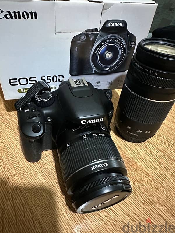 canon 550d very good condition with 2 lenses 1