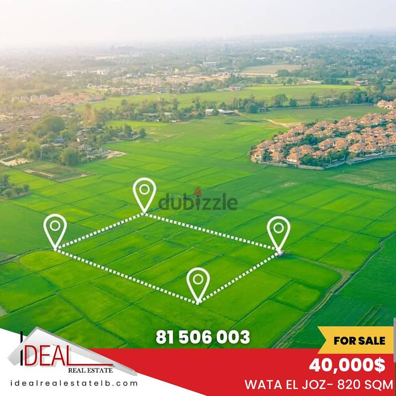 Land for sale in Wata el jozz 820 sqm REF#FD18034 0