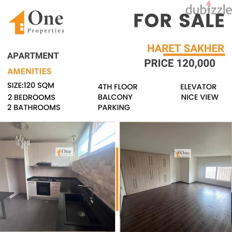 APARTMENT FOR SALE IN HARET SAKHER 0