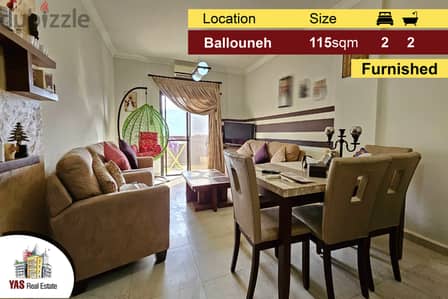 Ballouneh 115m2 |Mint Condition | Fully Furnished | Mountain View | TO