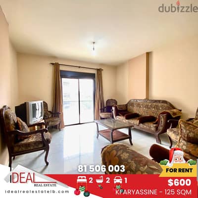 125 SQM Fully Furnished Apartment for Rent in Kfaryassine REF#CE22056