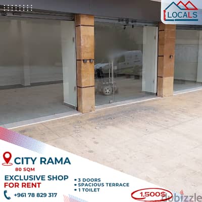 80 SQM Exclusive Shop for Rent in City Rama