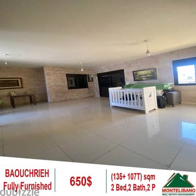 Fully Furnished Apartment for rent located in Baouchrieh