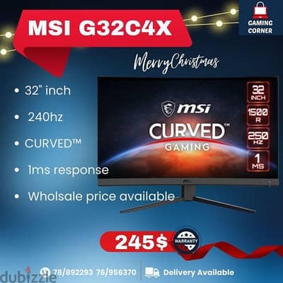 New GamingScreen Msi 32” 240hz