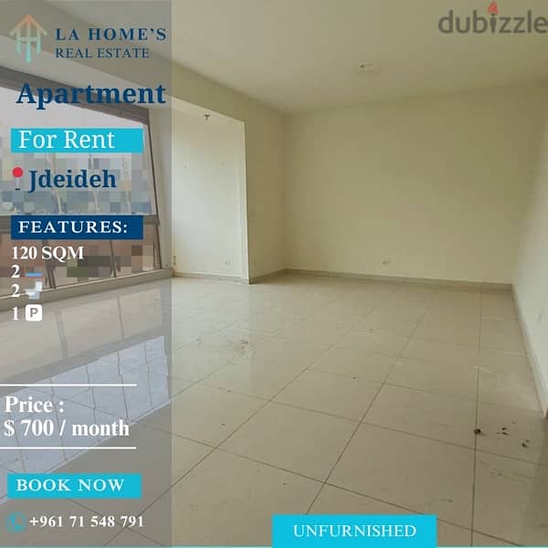 apartment for rent in jdeideh شقة الايجار في جديدة 0