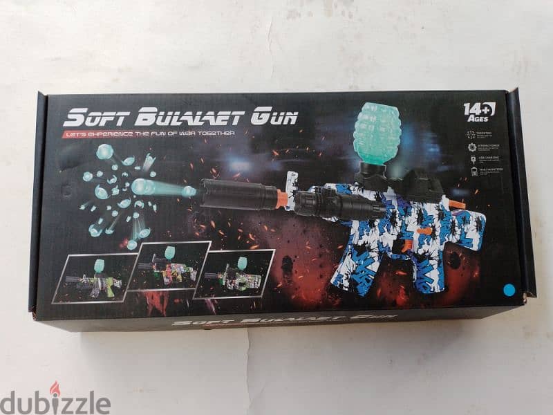 Electric soft gel bullet gun with lazer 1