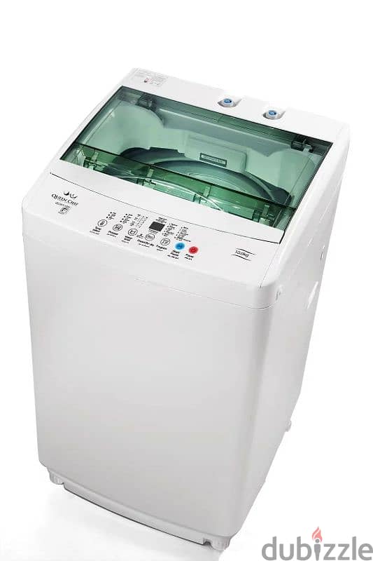 Washer QueenChef 10kg White غسالة كوين شيف باب علوي 0