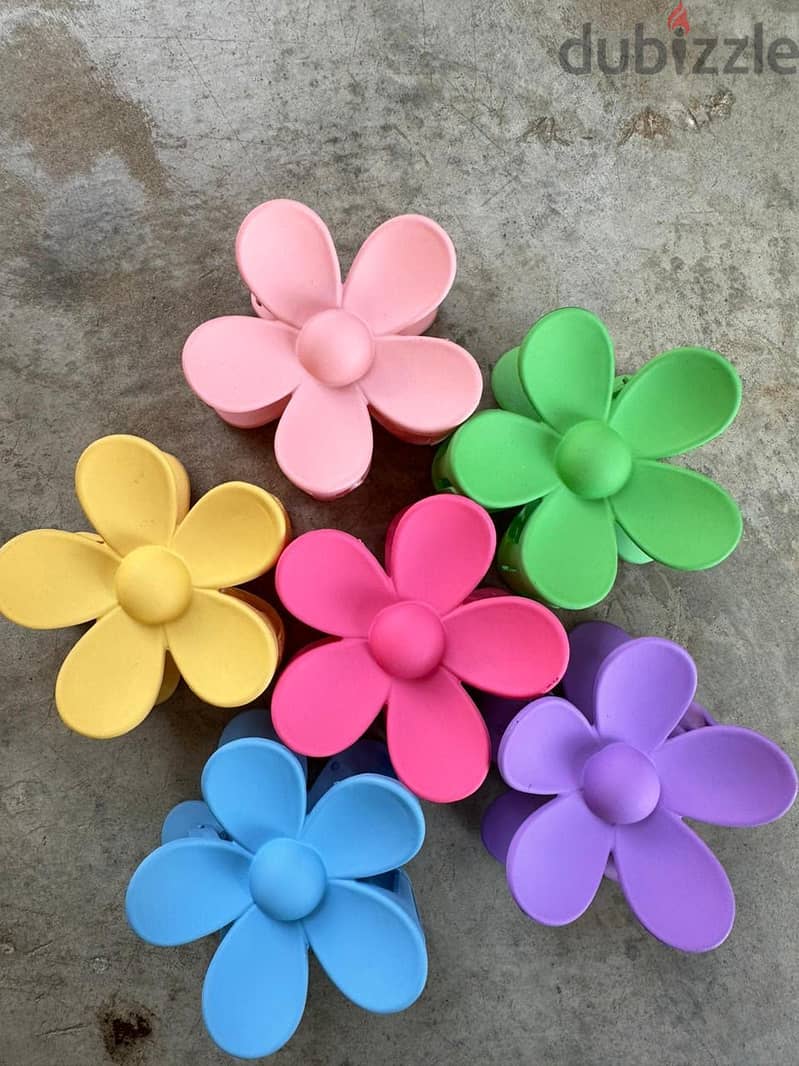 Mat Flower Hair Clips 6