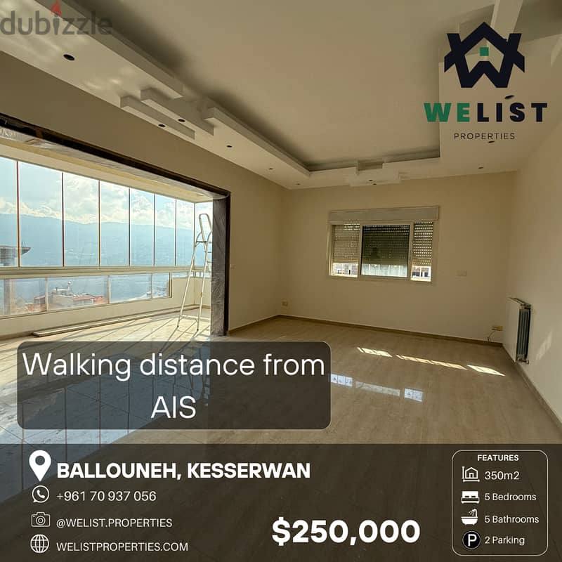 350sqm Duplex for sale in Ballouneh   دوبلكس للبيع في بلونة 0