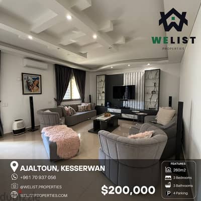 260sqm Simplex for sale in Ajaltoun  سيمبلكس للبيع في عجلتون