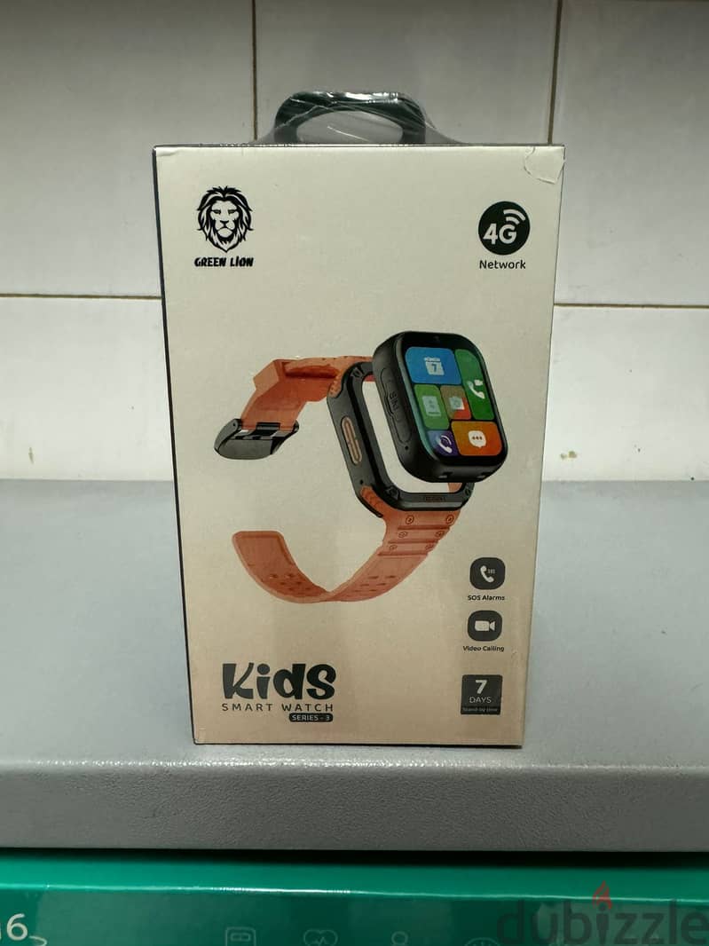 Green lion kids 4g smart watch with video calling series 3 orange 0